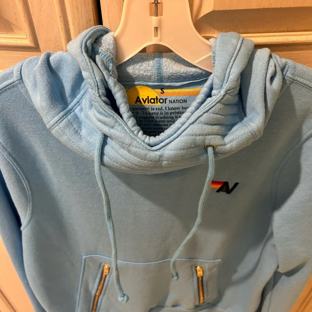 Aviator Nation Light Blue Hoodie - Picture 2 of 6